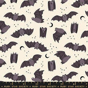 PRE - ORDER Freaky Familiar - Collaboration by Ruby Star Society - Fat Bats RS 5194 11 - Natural - Half Yard - June 2026 - Modern Fabric Shoppe