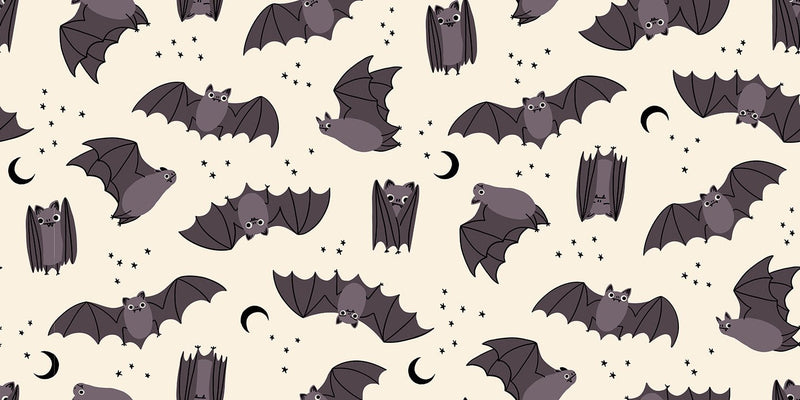 PRE - ORDER Freaky Familiar - Collaboration by Ruby Star Society - Fat Bats RS 5194 11 - Natural - Half Yard - June 2026 - Modern Fabric Shoppe