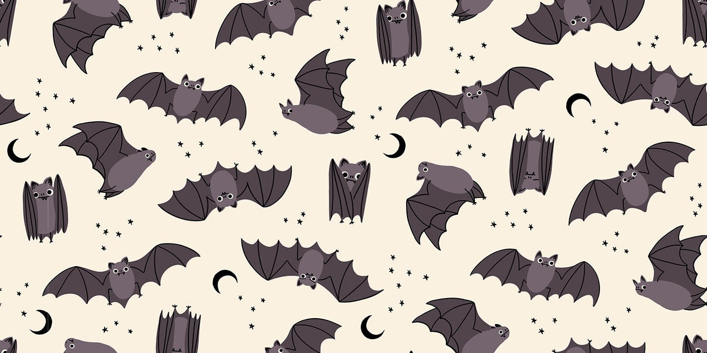 PRE - ORDER Freaky Familiar - Collaboration by Ruby Star Society - Fat Bats RS 5194 11 - Natural - Half Yard - June 2026 - Modern Fabric Shoppe