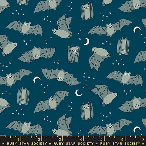 PRE - ORDER Freaky Familiar - Collaboration by Ruby Star Society - Fat Bats RS 5194 14 - Galaxy - Half Yard - June 2026 - Modern Fabric Shoppe