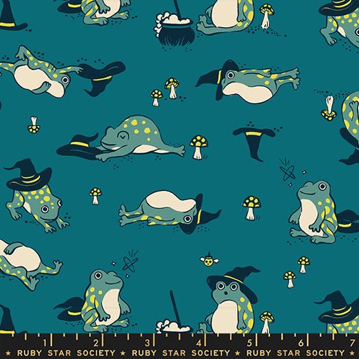 PRE - ORDER Freaky Familiar - Collaboration by Ruby Star Society - Frogmiliars RS 5192 13 - Storytime - Half Yard - June 2026 - Modern Fabric Shoppe