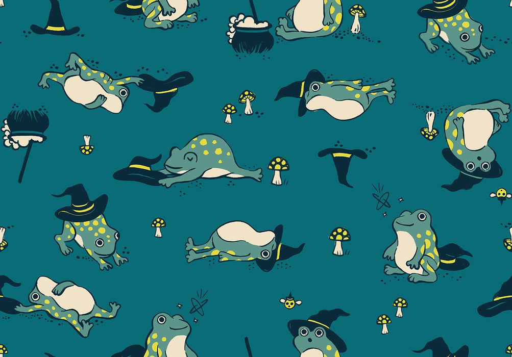 PRE - ORDER Freaky Familiar - Collaboration by Ruby Star Society - Frogmiliars RS 5192 13 - Storytime - Half Yard - June 2026 - Modern Fabric Shoppe
