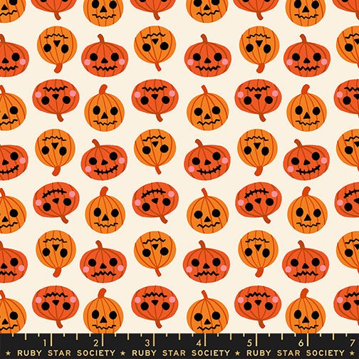 PRE - ORDER Freaky Familiar - Collaboration by Ruby Star Society - Pumpkin Party RS 5196 11 - Orange - Half Yard - June 2026 - Modern Fabric Shoppe
