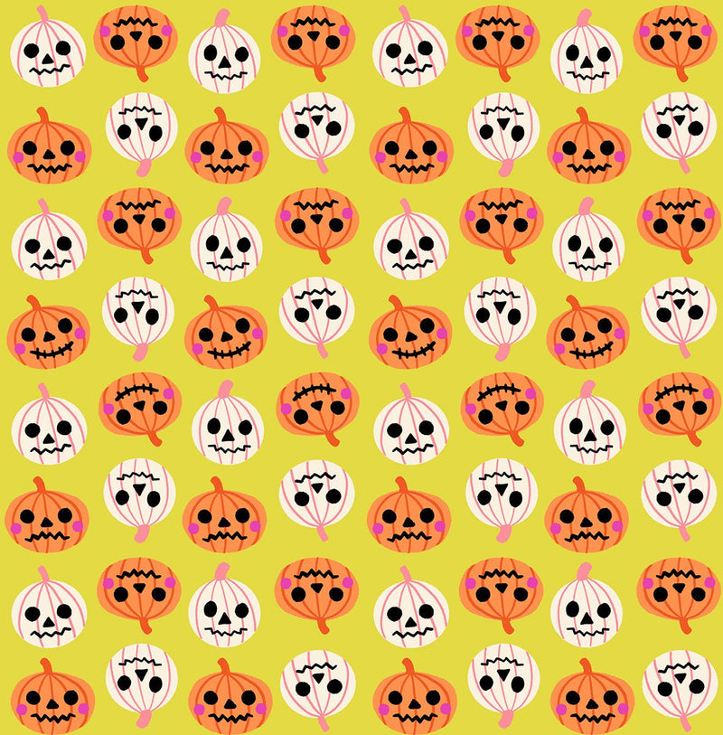 PRE - ORDER Freaky Familiar - Collaboration by Ruby Star Society - Pumpkin Party RS 5196 12 - Citron - Half Yard - June 2026 - Modern Fabric Shoppe