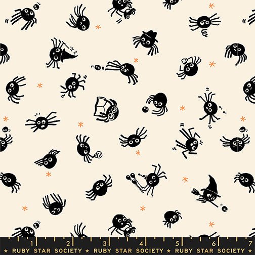 PRE - ORDER Freaky Familiar - Collaboration by Ruby Star Society - Spider Sense RS 5191 11 - Natural - Half Yard - June 2026 - Modern Fabric Shoppe