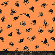 PRE - ORDER Freaky Familiar - Collaboration by Ruby Star Society - Spider Sense RS 5191 13 - Pumpkin - Half Yard - June 2026 - Modern Fabric Shoppe