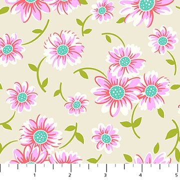 PRE - Order Full Bloom by Heather Bailey - Daisy 91087 - 11 Dove - Half Yard - May 2025 - Modern Fabric Shoppe