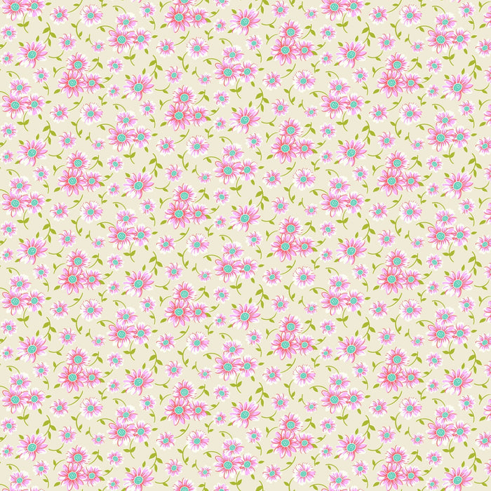 PRE - Order Full Bloom by Heather Bailey - Daisy 91087 - 11 Dove - Half Yard - May 2025 - Modern Fabric Shoppe