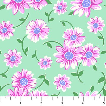 PRE - Order Full Bloom by Heather Bailey - Daisy 91087 - 60 Sky - Half Yard - May 2025 - Modern Fabric Shoppe