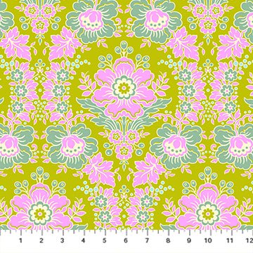 PRE - Order Full Bloom by Heather Bailey - Eloise 91086 - 70 Chartreuse - Half Yard - May 2025 - Modern Fabric Shoppe