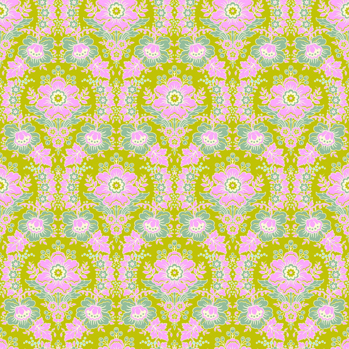 PRE - Order Full Bloom by Heather Bailey - Eloise 91086 - 70 Chartreuse - Half Yard - May 2025 - Modern Fabric Shoppe