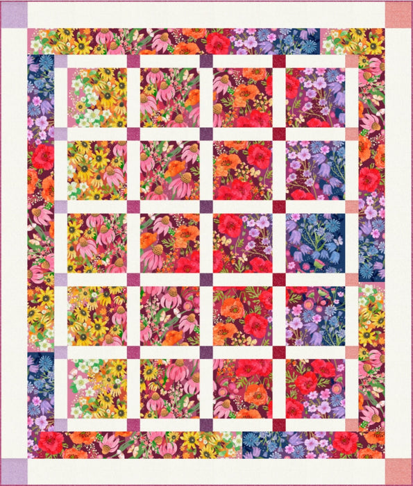 PRE - Order Garden Trellis Quilt Kit featuring Superbloom by Robin Pickens - April 2025 - Modern Fabric Shoppe