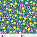 PRE - Order Ghostly Garden by KP Creates - Floral Fright A - 10197 - T Teal - Half Yard - March 2026 - Modern Fabric Shoppe