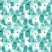 PRE - Order Ghostly Garden by KP Creates - Ghost Party A - 10202 - T Aqua - Half Yard - March 2026 - Modern Fabric Shoppe