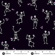 PRE - Order Ghostly Garden by KP Creates - Skelton Jig A - 10196 - K Black - Half Yard - March 2026 - Modern Fabric Shoppe