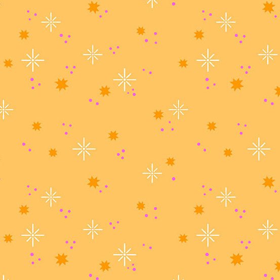 PRE - Order Ghostly Garden by KP Creates - Stardust A - 10201 - O Orange - Half Yard - March 2026 - Modern Fabric Shoppe