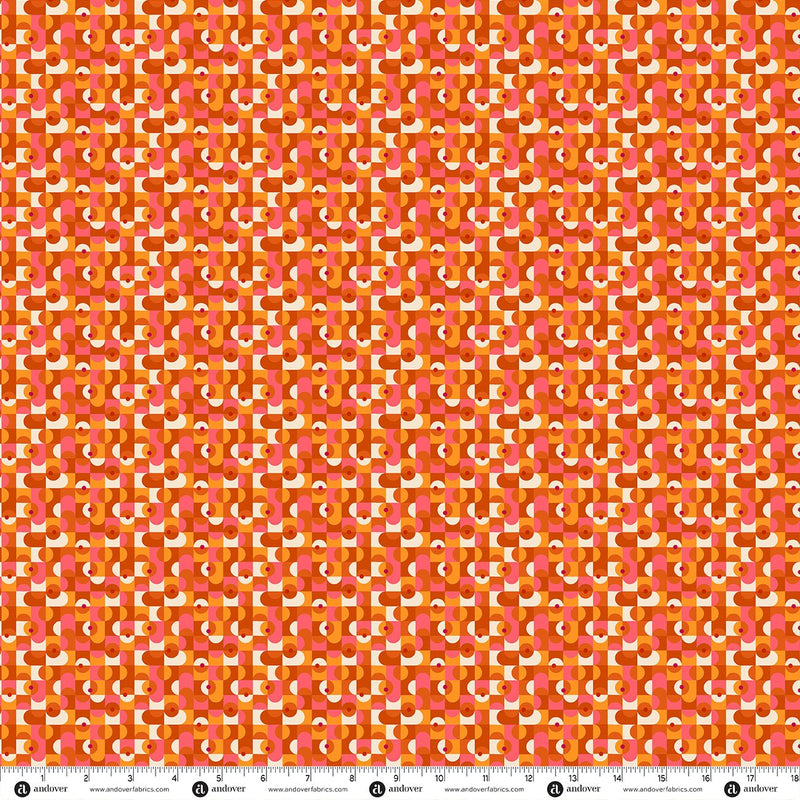 PRE-ORDER Glam by Libs Elliott- Disco Dots Spice A-10945-O- Half Yard- June 2027 - Modern Fabric Shoppe