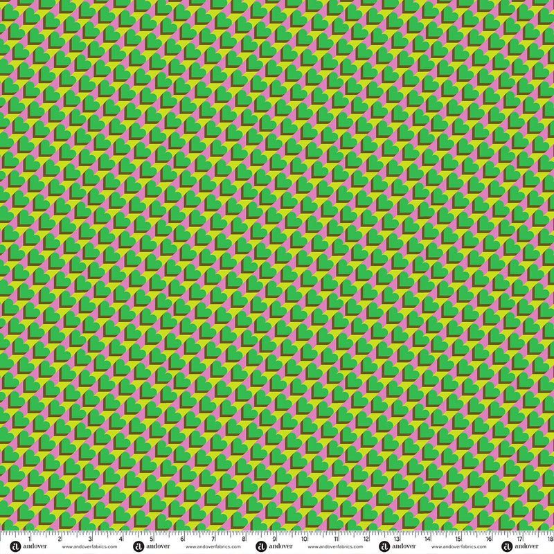 PRE-ORDER Glam by Libs Elliott- Heart Pop Envy A-10944-G- Half Yard- June 2027 - Modern Fabric Shoppe