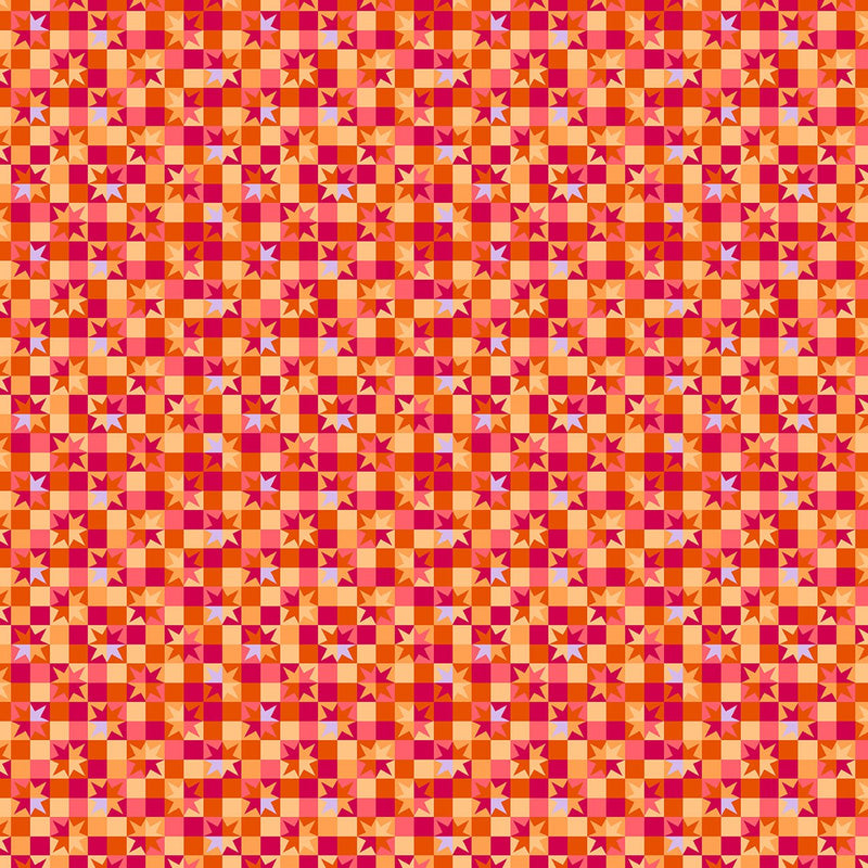 PRE-ORDER Glam by Libs Elliott- Superstars Flame A-10943-O- Half Yard- June 2027 - Modern Fabric Shoppe