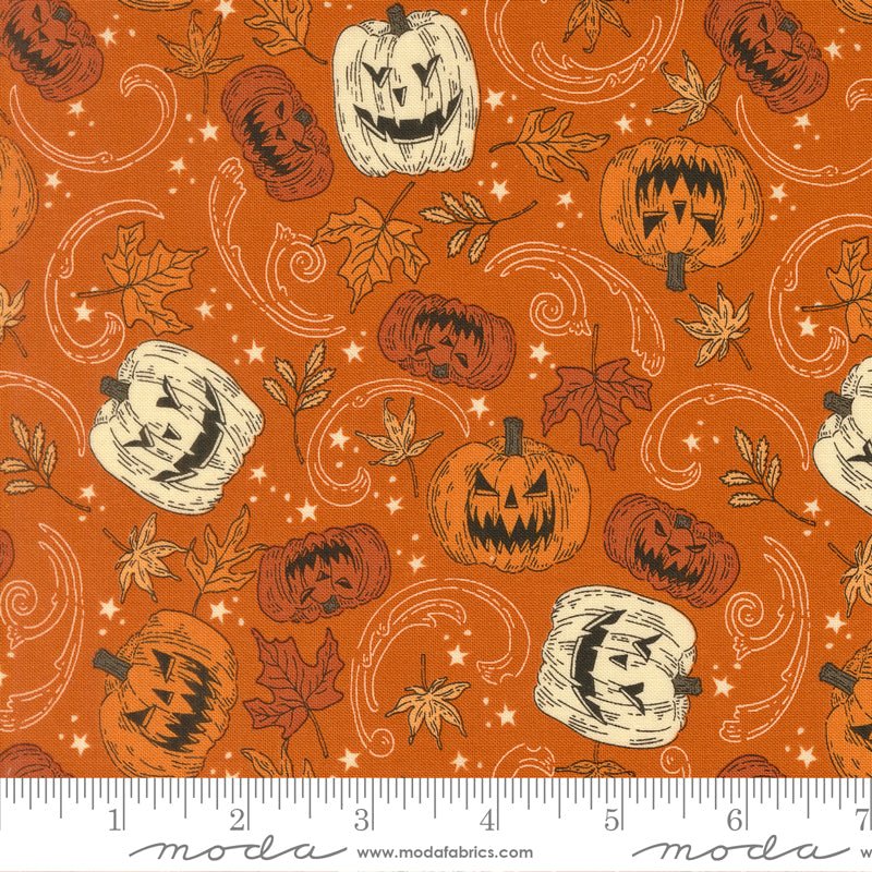 PRE-ORDER Gothic Haunt by Stacy Lest Hsu- Pumpkin 21005 17 - Half Yard- May 2027 - Modern Fabric Shoppe