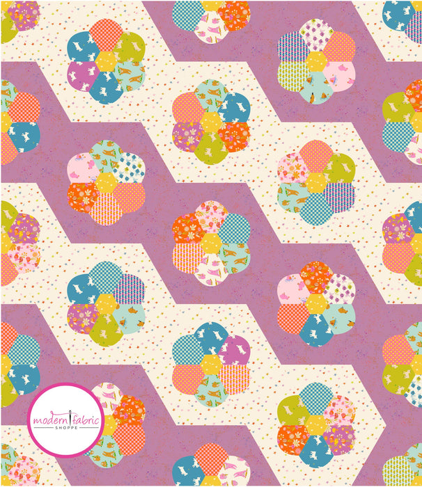 PRE - ORDER Granddaughter's Daisy Quilt Kit featuring Animal Animal by Ruby Star Society Collaborative - February 2025 - Modern Fabric Shoppe