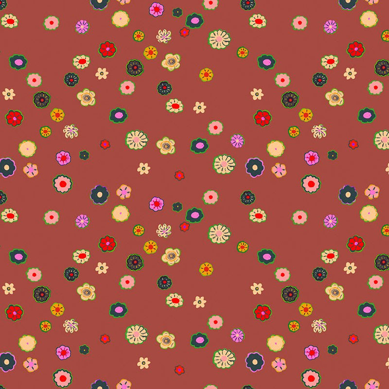 PRE-Order Heather Ross- Boat Race- Beads 55603D-6 Brown- Half Yard- May 2027 - Modern Fabric Shoppe
