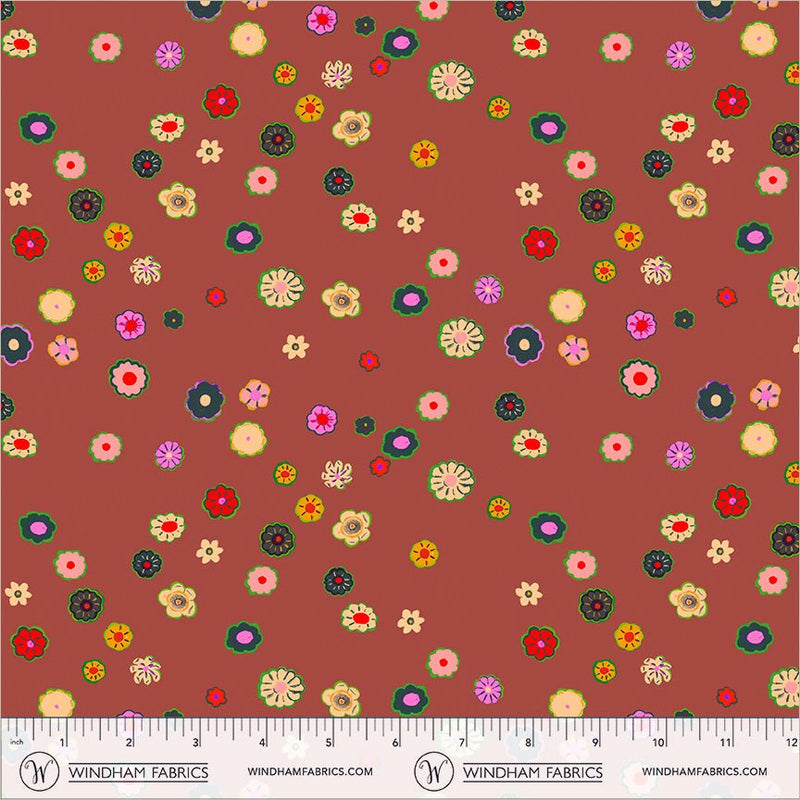PRE-Order Heather Ross- Boat Race- Beads 55603D-6 Brown- Half Yard- May 2027 - Modern Fabric Shoppe