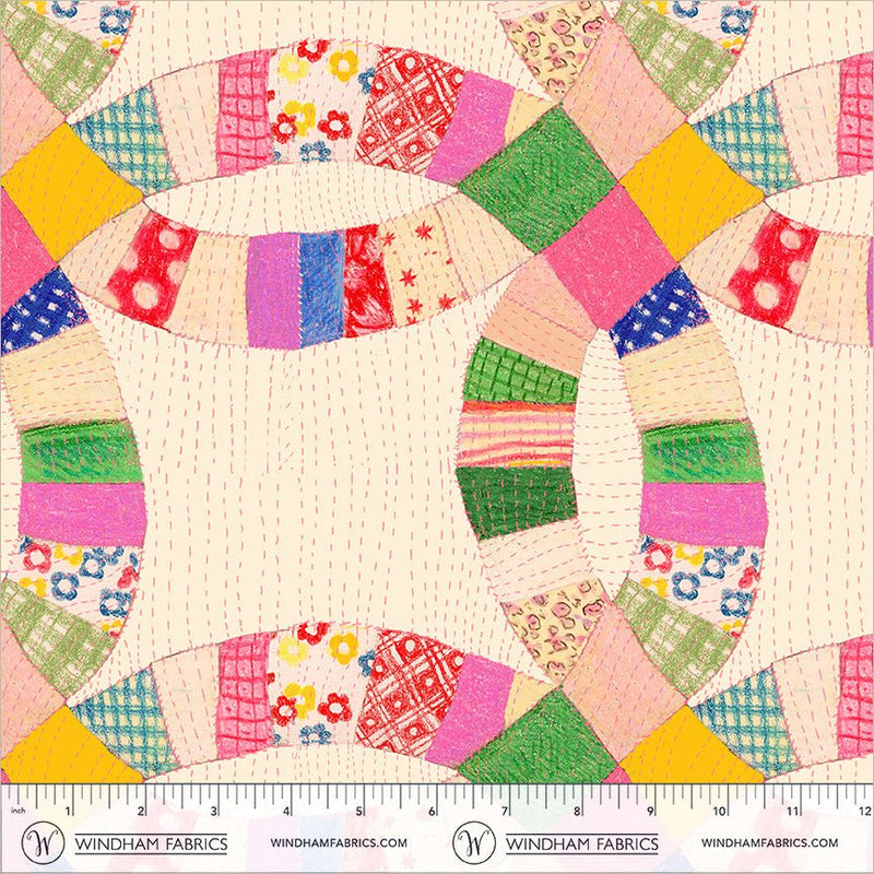 PRE-Order Heather Ross- Boat Race- Cheater 55601D-1 Cream- Half Yard- May 2027 - Modern Fabric Shoppe