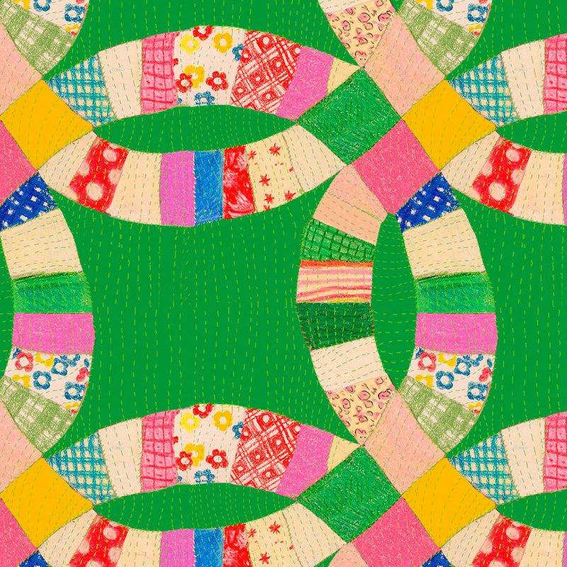 PRE-Order Heather Ross- Boat Race- Cheater 55601D-3 Jade- Half Yard- May 2027 - Modern Fabric Shoppe