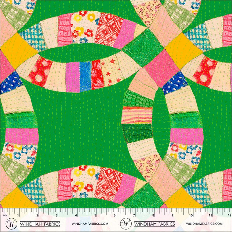 PRE-Order Heather Ross- Boat Race- Cheater 55601D-3 Jade- Half Yard- May 2027 - Modern Fabric Shoppe