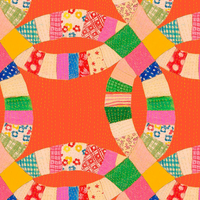 PRE-Order Heather Ross- Boat Race- Cheater 55601D-4 Red- Half Yard- May 2027 - Modern Fabric Shoppe