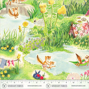 PRE-Order Heather Ross- Boat Race- Chipmunks Camping 55602D-5 Multi- Half Yard- May 2027 - Modern Fabric Shoppe