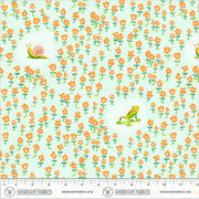 PRE-Order Heather Ross- Boat Race- Critters 55605D-10 Aqua- Half Yard- May 2027 - Modern Fabric Shoppe