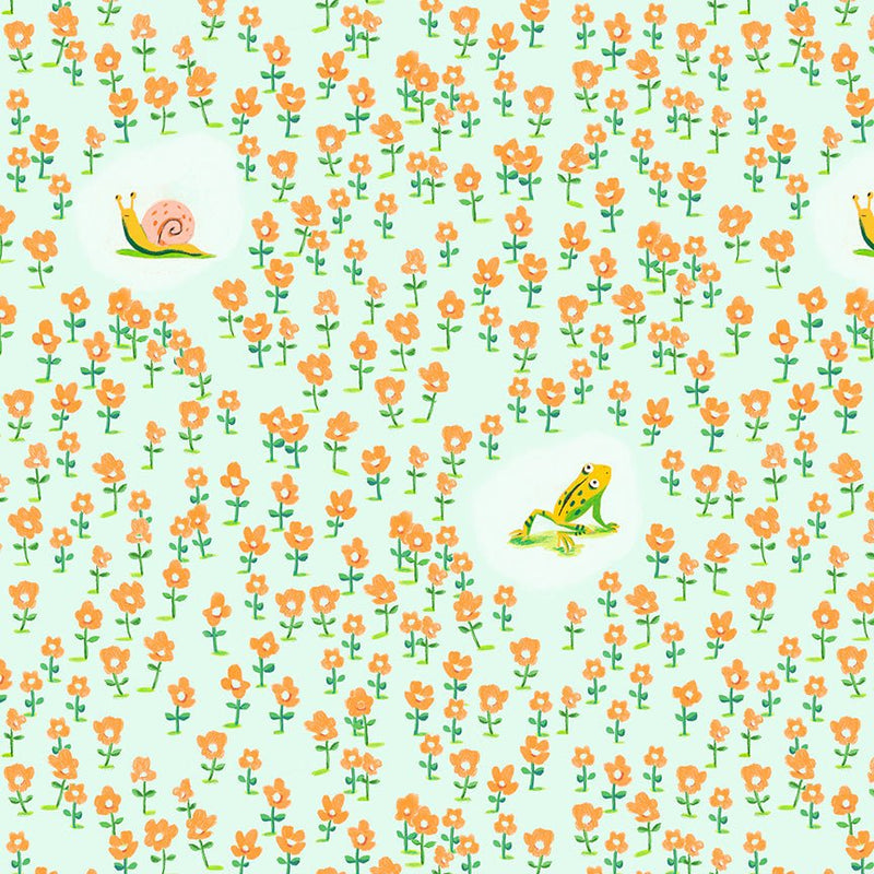 PRE-Order Heather Ross- Boat Race- Critters 55605D-10 Aqua- Half Yard- May 2027 - Modern Fabric Shoppe