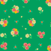 PRE-Order Heather Ross- Boat Race- Denyse Floral 55606D-12 Green- Half Yard- May 2027 - Modern Fabric Shoppe