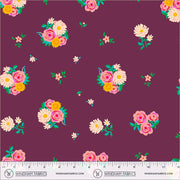 PRE-Order Heather Ross- Boat Race- Denyse Floral 55606D-14 Plum- Half Yard- May 2027 - Modern Fabric Shoppe