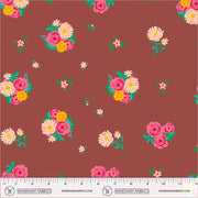 PRE-Order Heather Ross- Boat Race- Denyse Floral 55606D-6 Brown- Half Yard- May 2027 - Modern Fabric Shoppe