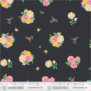 PRE-Order Heather Ross- Boat Race- Denyse Floral 55606D-8 Soot- Half Yard- May 2027 - Modern Fabric Shoppe