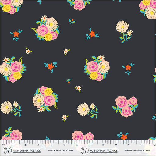 PRE-Order Heather Ross- Boat Race- Denyse Floral 55606D-8 Soot- Half Yard- May 2027 - Modern Fabric Shoppe