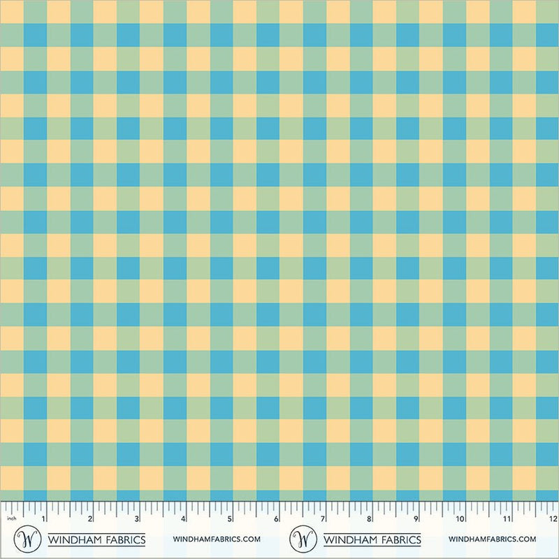 PRE-Order Heather Ross- Boat Race- Picnic Little 55608D-17 Sky Blue- Half Yard- May 2027 - Modern Fabric Shoppe