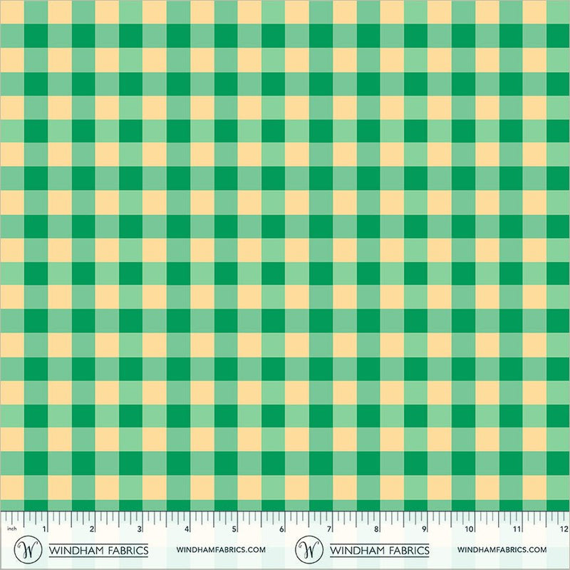PRE-Order Heather Ross- Boat Race- Picnic Little 55608D-3 Green- Half Yard- May 2027 - Modern Fabric Shoppe