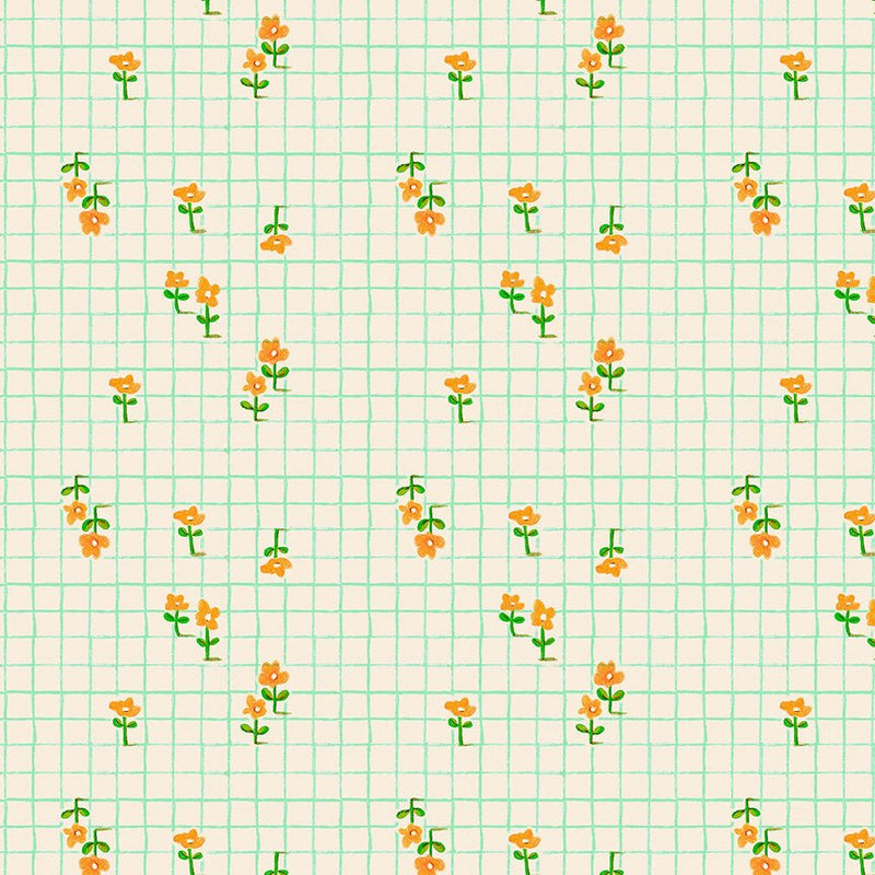 PRE-Order Heather Ross- Boat Race- Trellis 55609D-10 Aqua- Half Yard- May 2027 - Modern Fabric Shoppe