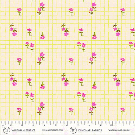 PRE-Order Heather Ross- Boat Race- Trellis 55609D-21 Yellow- Half Yard- May 2027 - Modern Fabric Shoppe