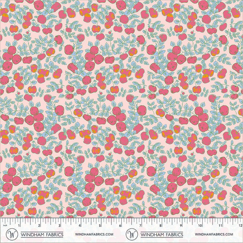 PRE - Order Heather Ross - Favorites - Apples 53849D - 1 Blush - Half Yard - June 2026 - Modern Fabric Shoppe