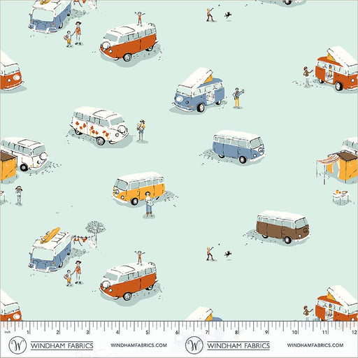 PRE - Order Heather Ross - Favorites - Bus 55211D - 3 Aqua - Half Yard - June 2026 - Modern Fabric Shoppe