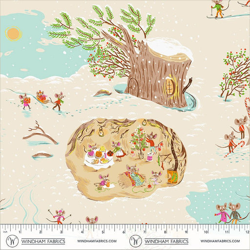 PRE - Order Heather Ross - Favorites - Christmas Mice 50165D - 10 Cream - Half Yard - June 2026 - Modern Fabric Shoppe