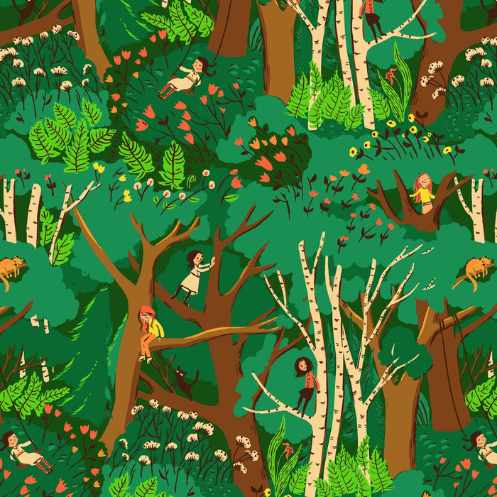 PRE - Order Heather Ross - Favorites - Climbing Tree 40927D - 12 Jade - Half Yard - June 2026 - Modern Fabric Shoppe