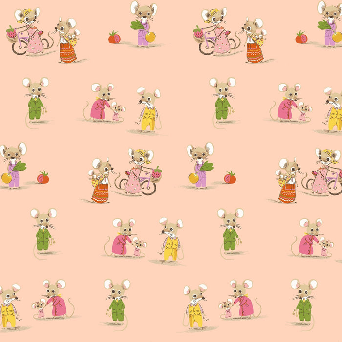 PRE - Order Heather Ross - Favorites - Country Mouse/City Mouse 50897D - 2 Blush - Half Yard - June 2026 - Modern Fabric Shoppe
