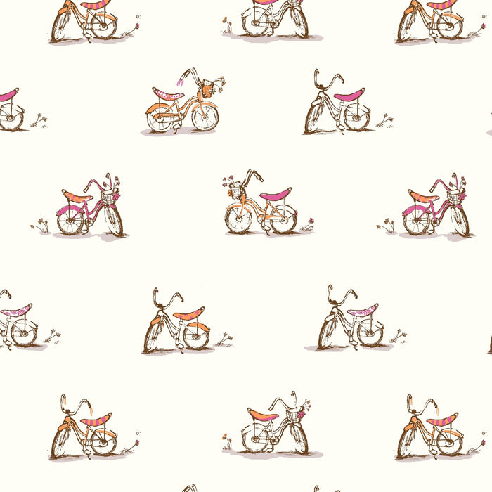 PRE - Order Heather Ross - Favorites - Dream Bike 54327D - 3 White - Half Yard - June 2026 - Modern Fabric Shoppe