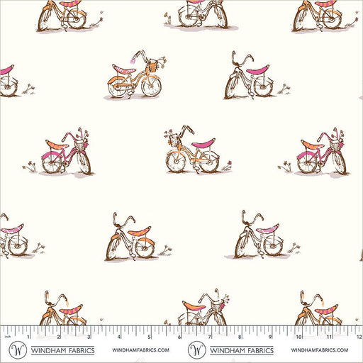 PRE - Order Heather Ross - Favorites - Dream Bike 54327D - 3 White - Half Yard - June 2026 - Modern Fabric Shoppe